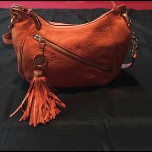 Michael kors orange purse multi straps